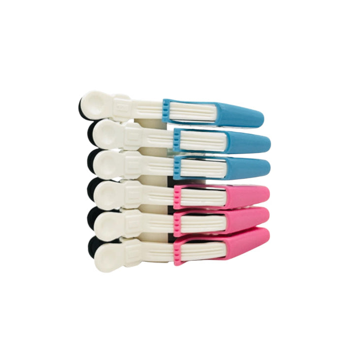 Clip Tipo Cocodrilo Blanco-Color Artbell HLDB030 con 6 Piezas