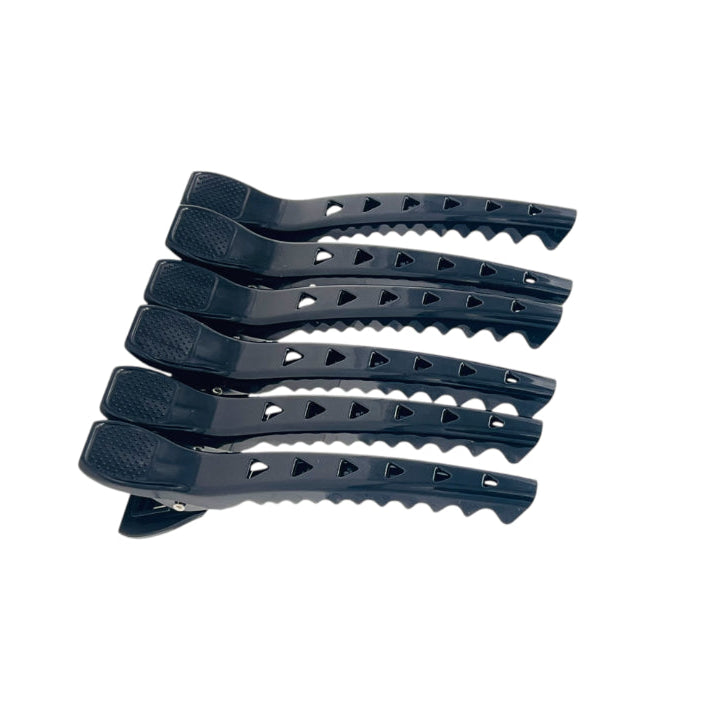 Clip Tipo Cocodrilo Grandes Negro Artbell HLDB020 con 6 Piezas