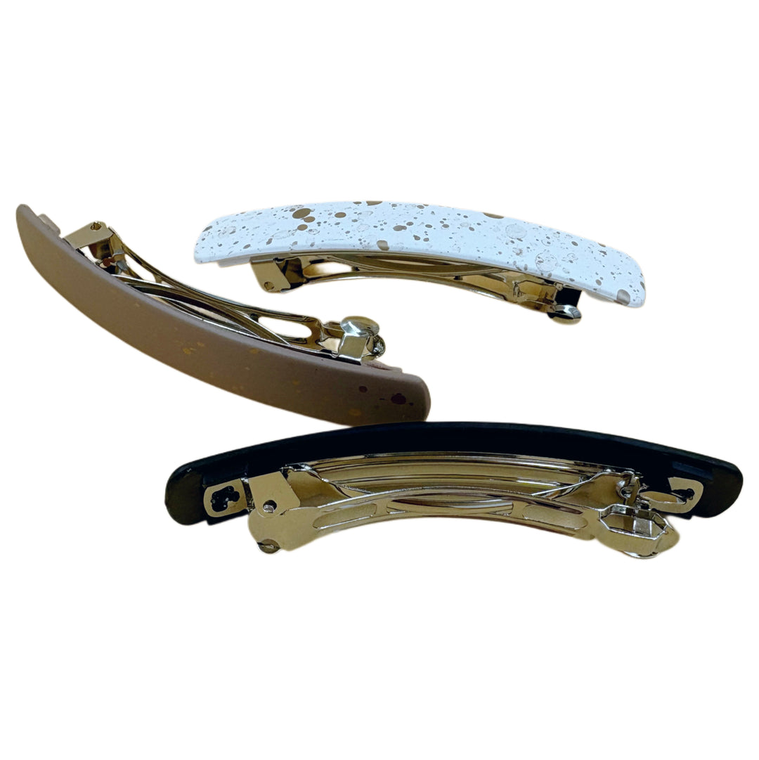 Pasadores para el Cabello Blanco, Café y Negro Home Beauty 3 Piezas