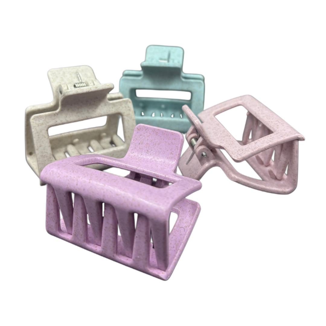 Pinzas para el Cabello Colores Pastel Home Beauty 4 Piezas Medianas