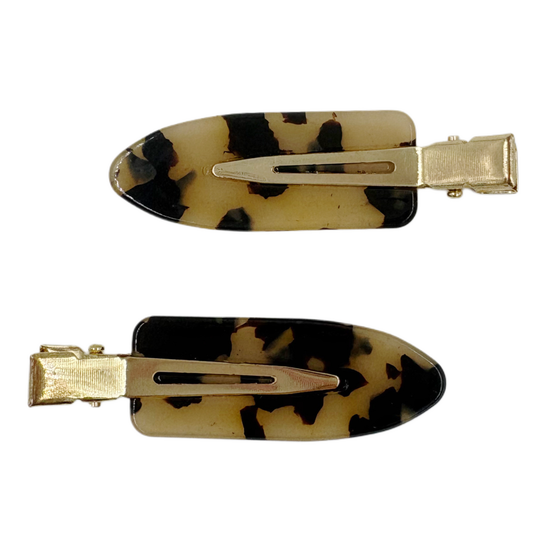 Clips para el Cabello Metálico Negro Café Home Beauty 2 Piezas
