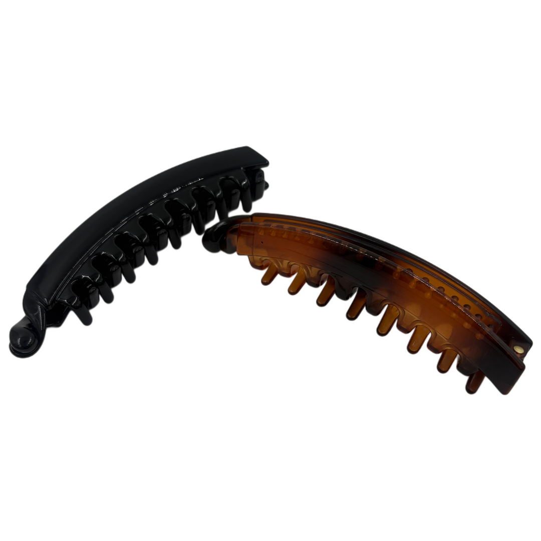 Pinzas Banana para el Cabello Negra y Carey Home Beauty 2 Piezas