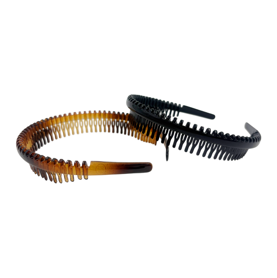 Diadema Negra y Carey Home Beauty 2 Piezas