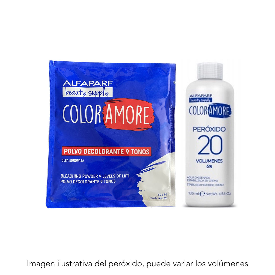 Decolorante Color Amore 9 Tonos 50g + Peróxido 135ml