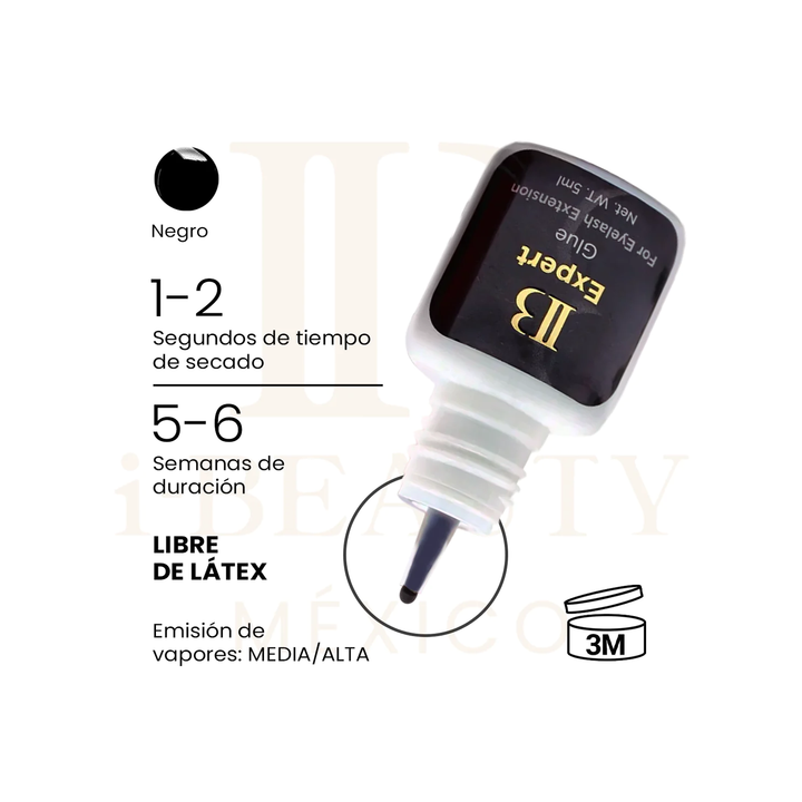 Adhesivo para Extension de Pestañas Tapa Roja Metálica IB 5 ml