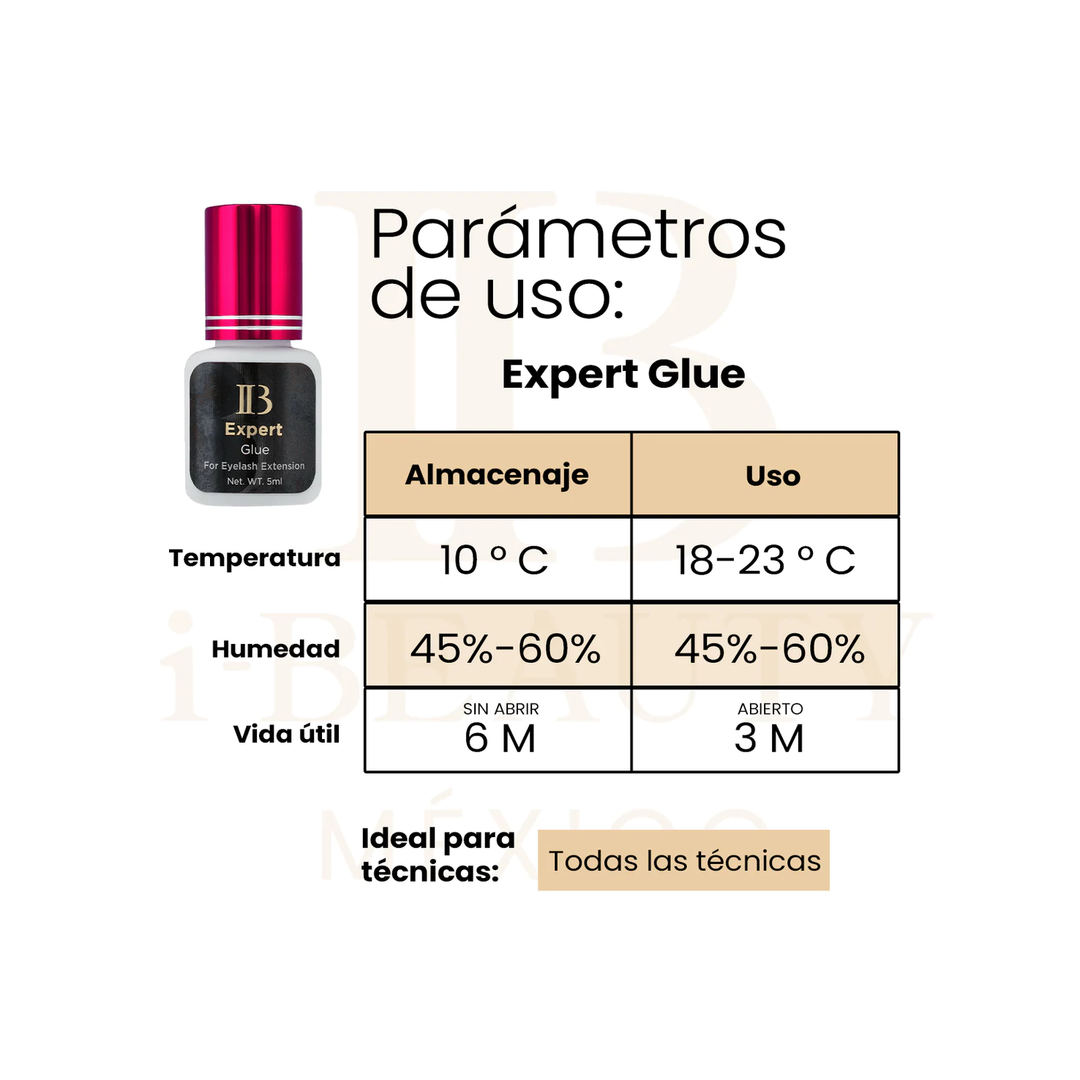 Adhesivo para Extension de Pestañas Tapa Roja Metálica IB 5 ml