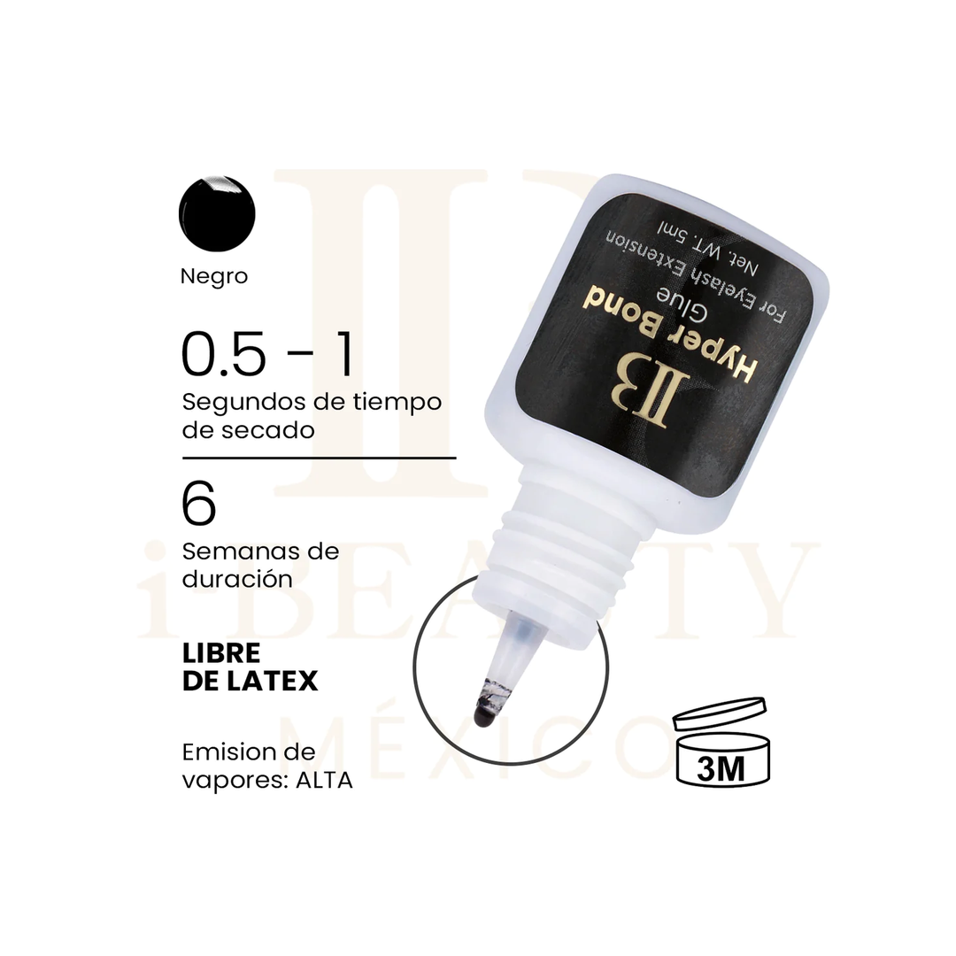 Adhesivo para Extensiones de Pestaña Tapa Verde Híper Bond IB 5 ml