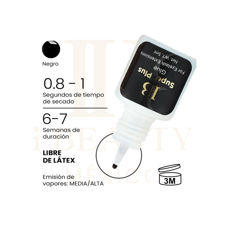Adhesivo para Extensiones de Pestaña Tapa Dorada Super Plus IB 5 ml