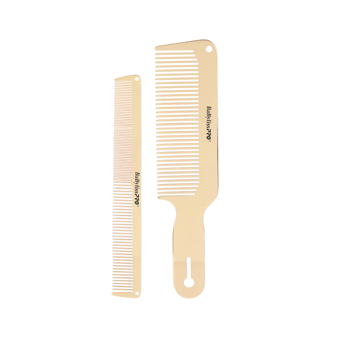 Peines Metálicos Dorados con 2 piezas BabylissPRO BCOMBSET2GES
