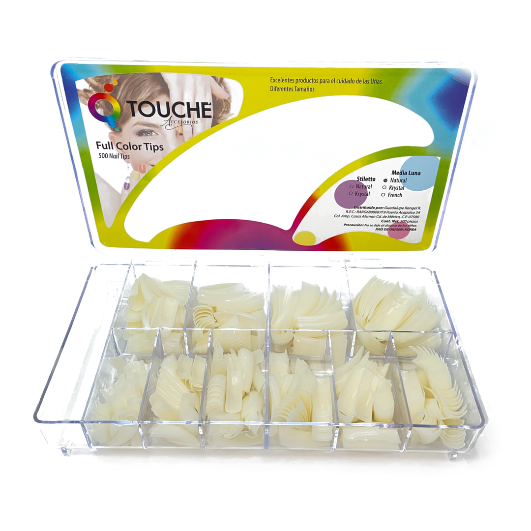 Uñas (Tips) Natural con 500 piezas Touche