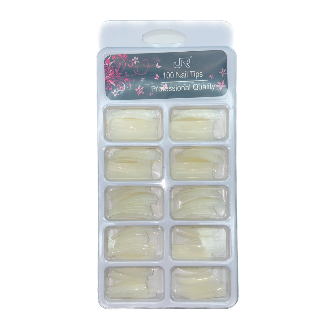 Uñas (Tips) Natural con 100 piezas JR