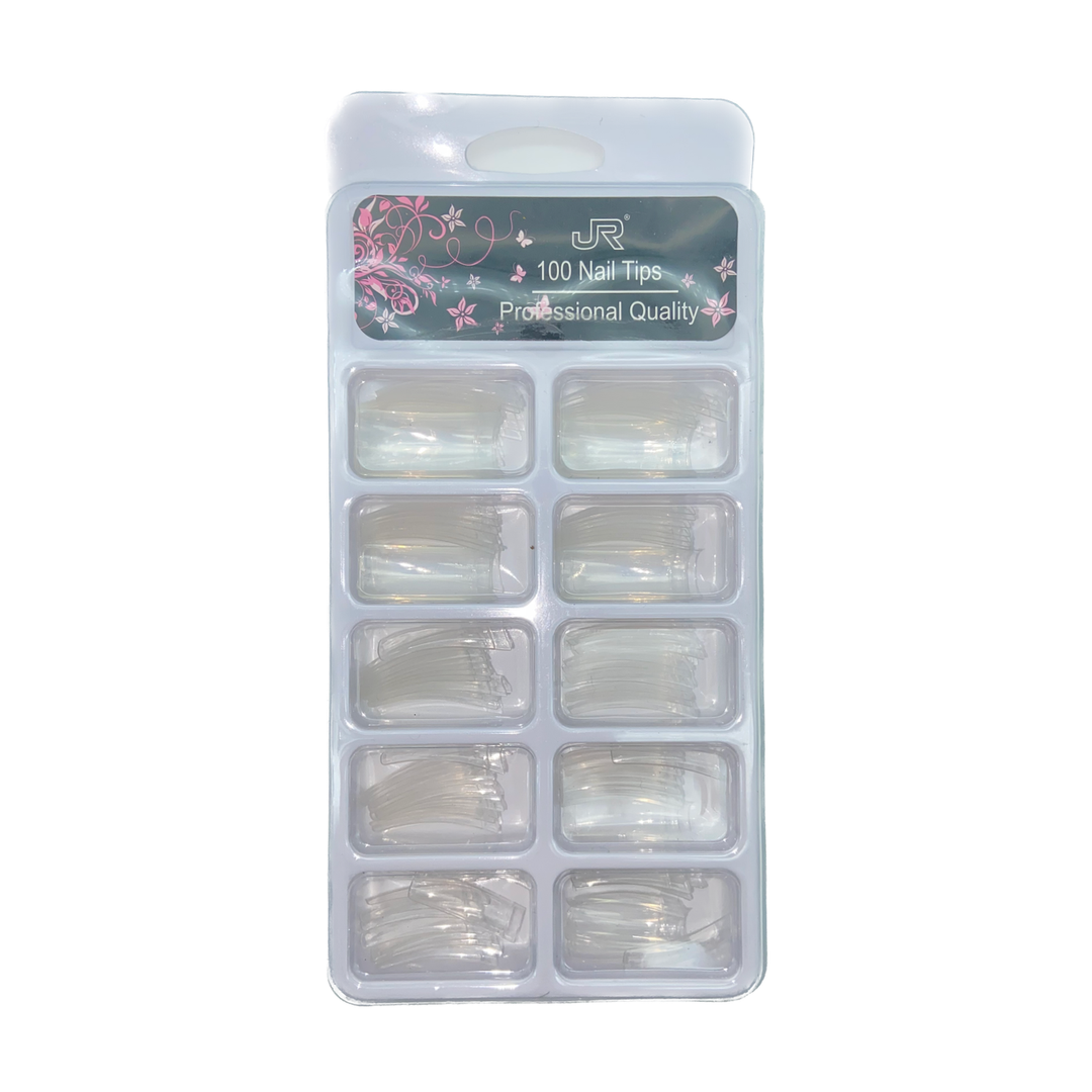 Uñas (Tips) Trasparente con 100 piezas JR
