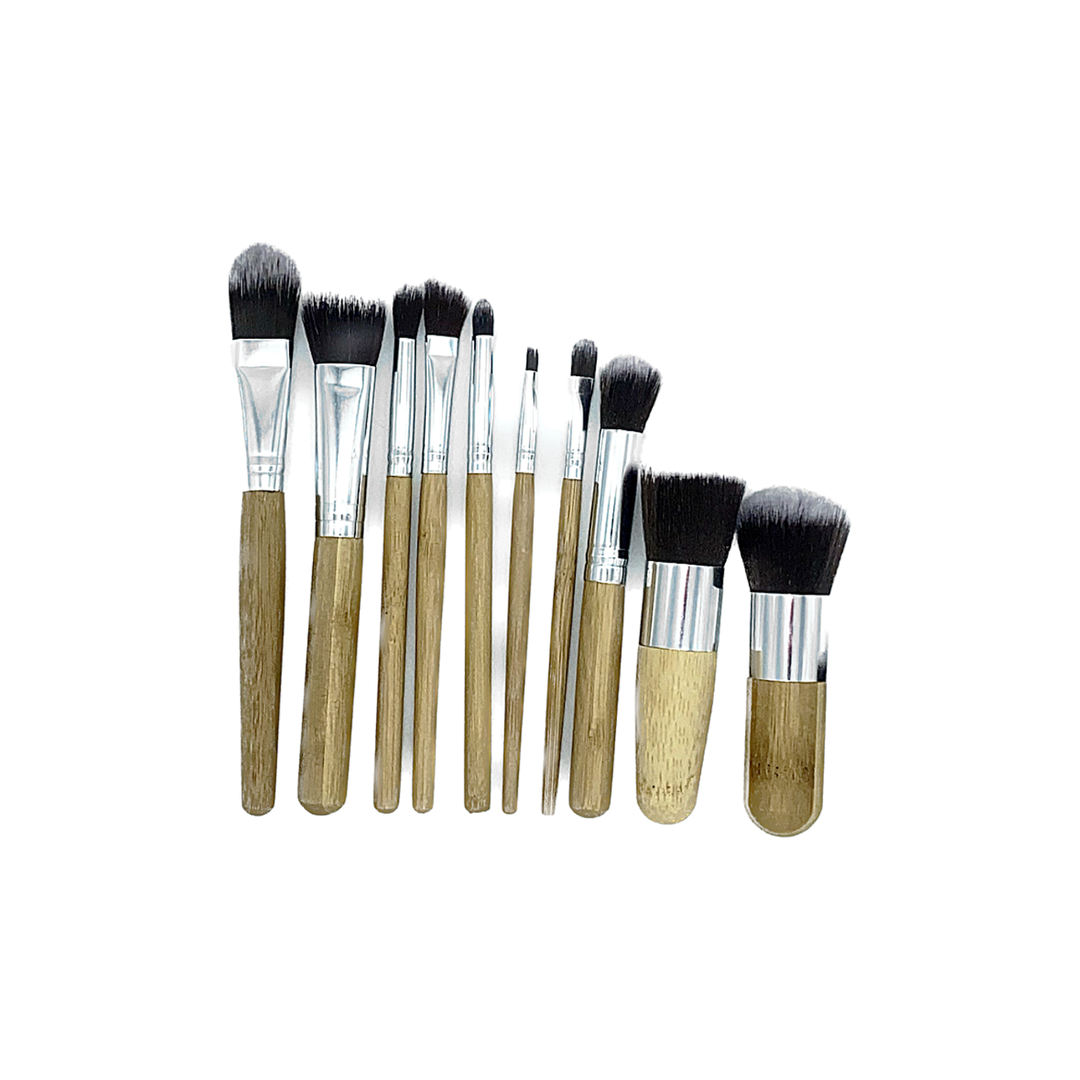 Estuche de Brochas de Madera con 12 Piezas