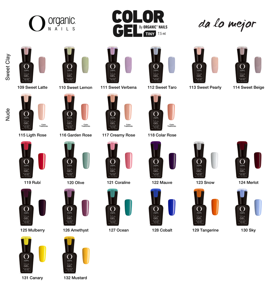 Color Gel 7.5 ml c/u Organic Nails