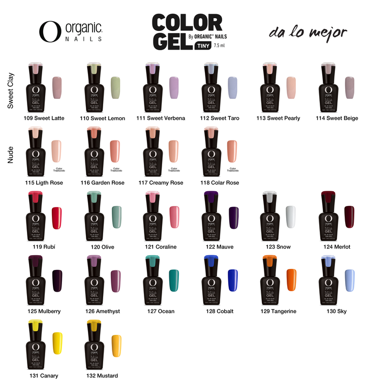 Color Gel 7.5 ml c/u Organic Nails
