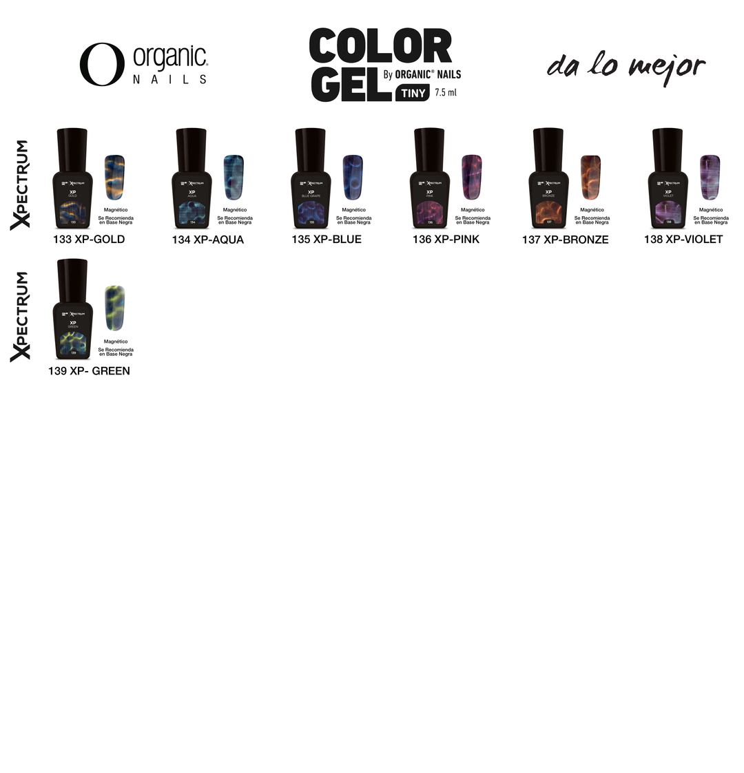 Color Gel Xpectrum 7.5ml c/u Organic Nails
