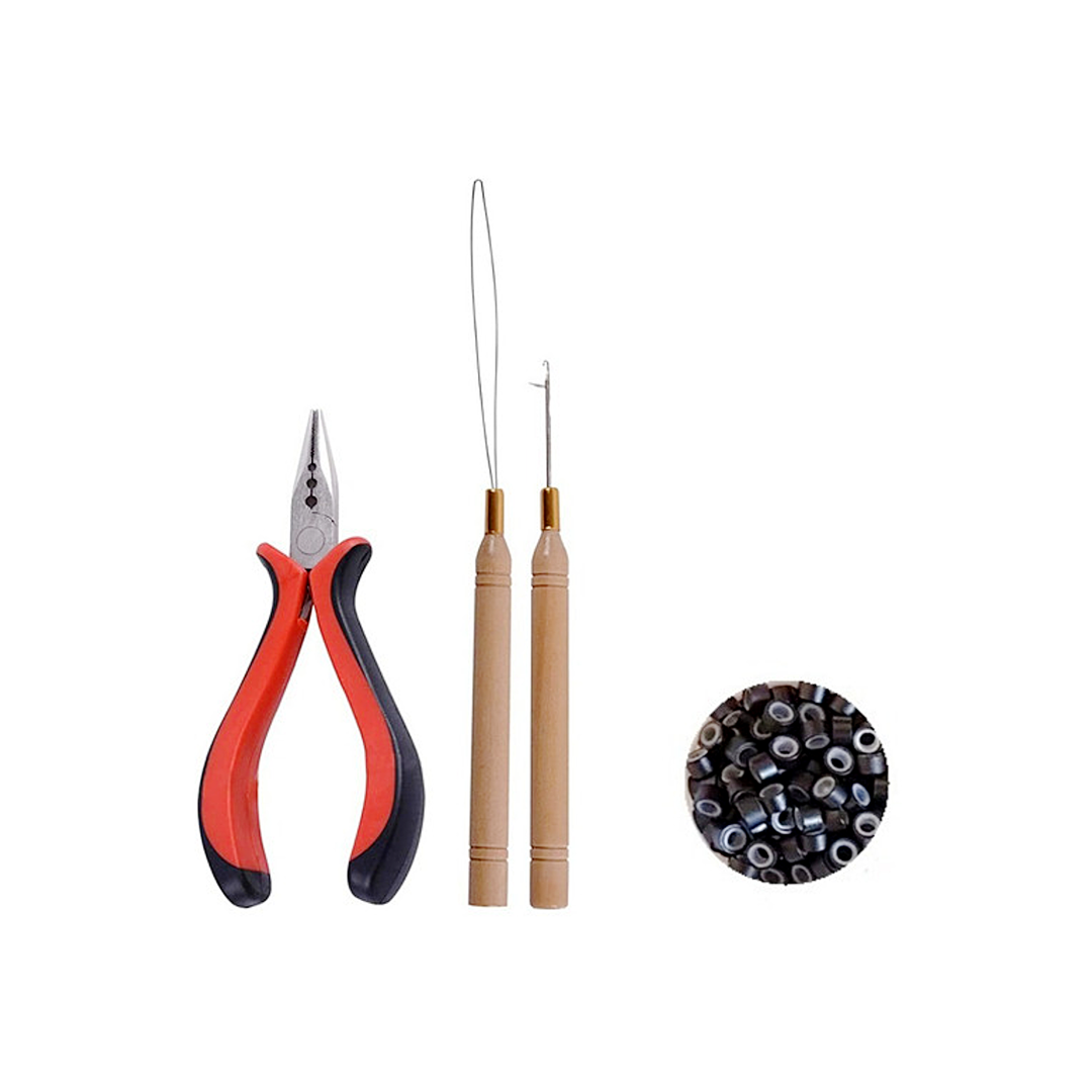 Pinza con 2 Ganchos y Grapas para Extensiones de Cabello JR