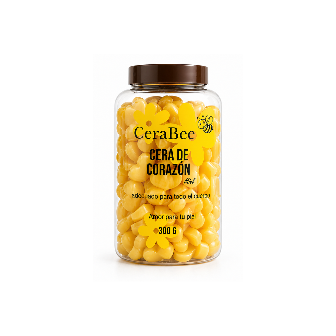 Cera Depilatoria CeraBee forma de Corazón Miel 300g