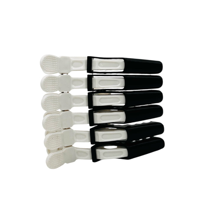 Clip Tipo Cocodrilo Blanco-Negro Artbell DY113 con 6 Piezas