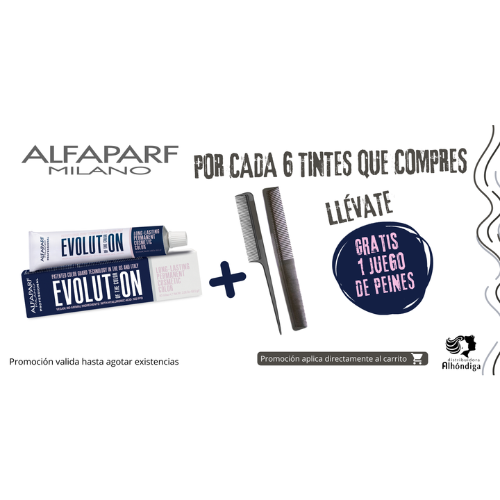 Tinte Evolution Alfaparf 60ml + Peróxido 90ml