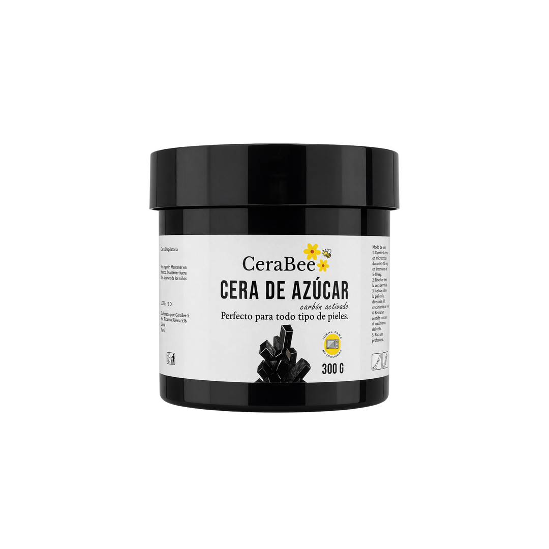 Cera Depilatoria de Azúcar con Carbón Activado CeraBee