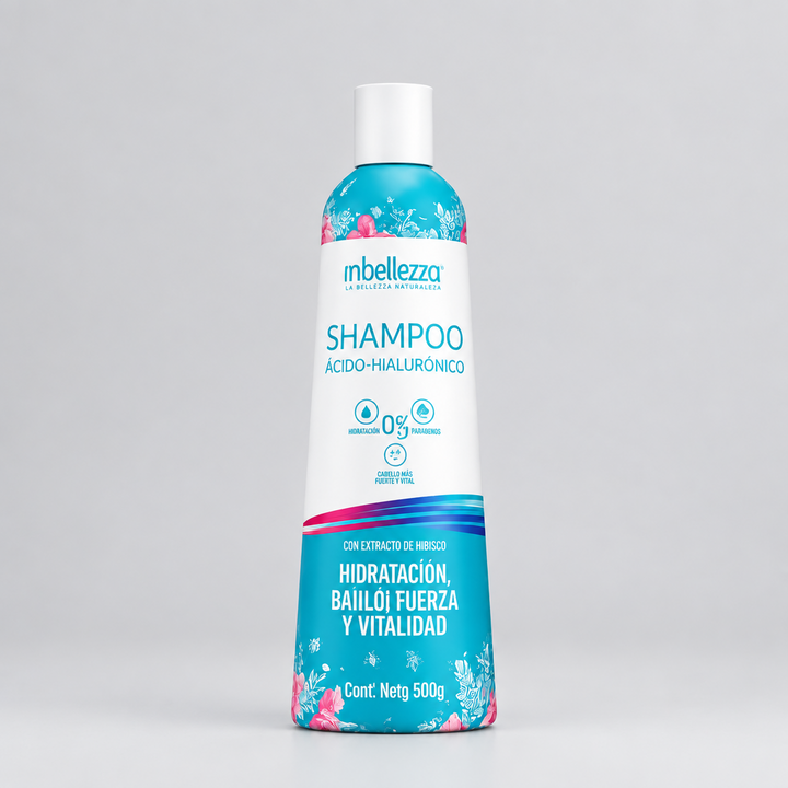Shampoo con Ácido Hialurónico y Keratina In 500 g - IN BELLEZZA