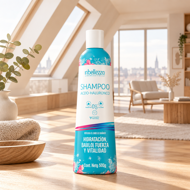 Shampoo con Ácido Hialurónico y Keratina In 500 g - IN BELLEZZA