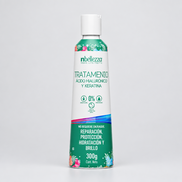 Tratamiento con Ácido Hialurónico y Omegas Sin Enjuague 300 g - IN BELLEZA