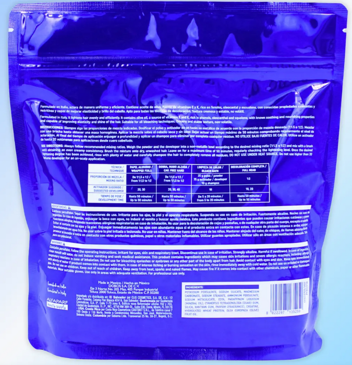 Decolorante Color Amore 9 Tonos 500g + Peróxido 1 L Alfaparf