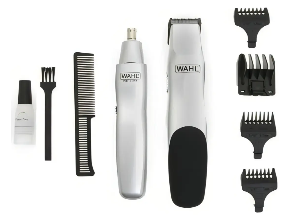 Kit Máquina Rasuradora Inalámbrica para Cabello y barba y Máquina recortadora nariz y oidos WAHL