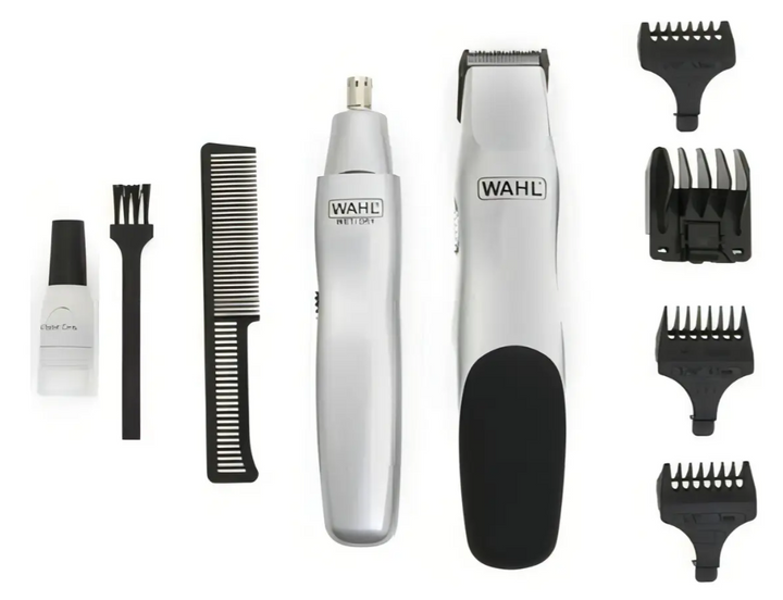 Kit Máquina Rasuradora Inalámbrica para Cabello y barba y Máquina recortadora nariz y oidos WAHL