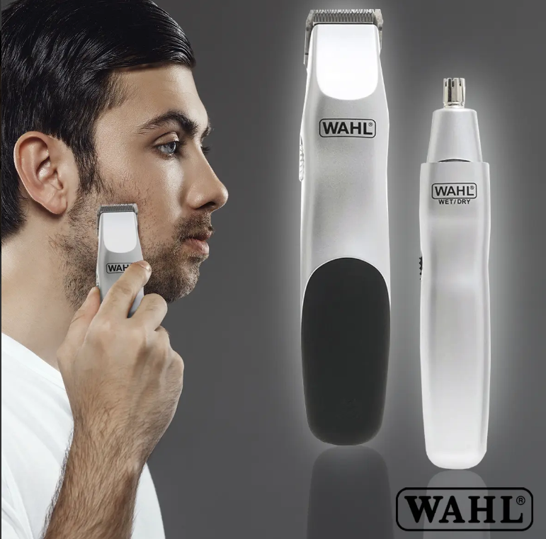 Kit Máquina Rasuradora Inalámbrica para Cabello y barba y Máquina recortadora nariz y oidos WAHL