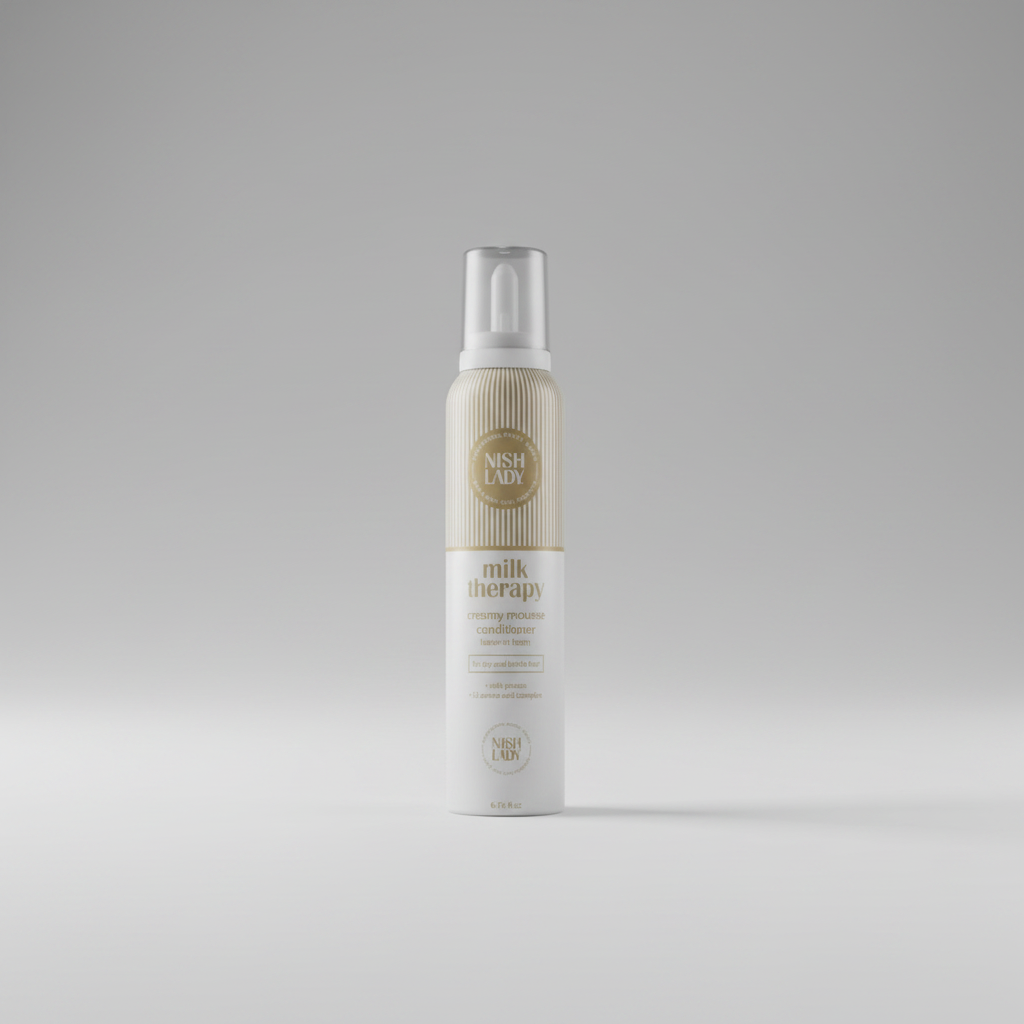 ACONDICIONADOR CREMOSO EN MOUSSE PARA CABELLO QUEBRADIZO 200 ml - NISH LADY