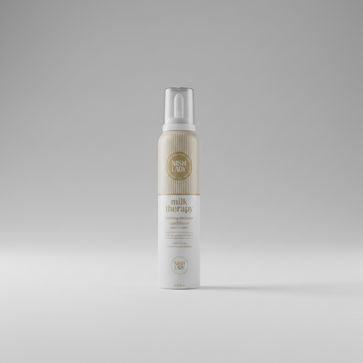 ACONDICIONADOR CREMOSO EN MOUSSE PARA CABELLO QUEBRADIZO 200 ml - NISH LADY