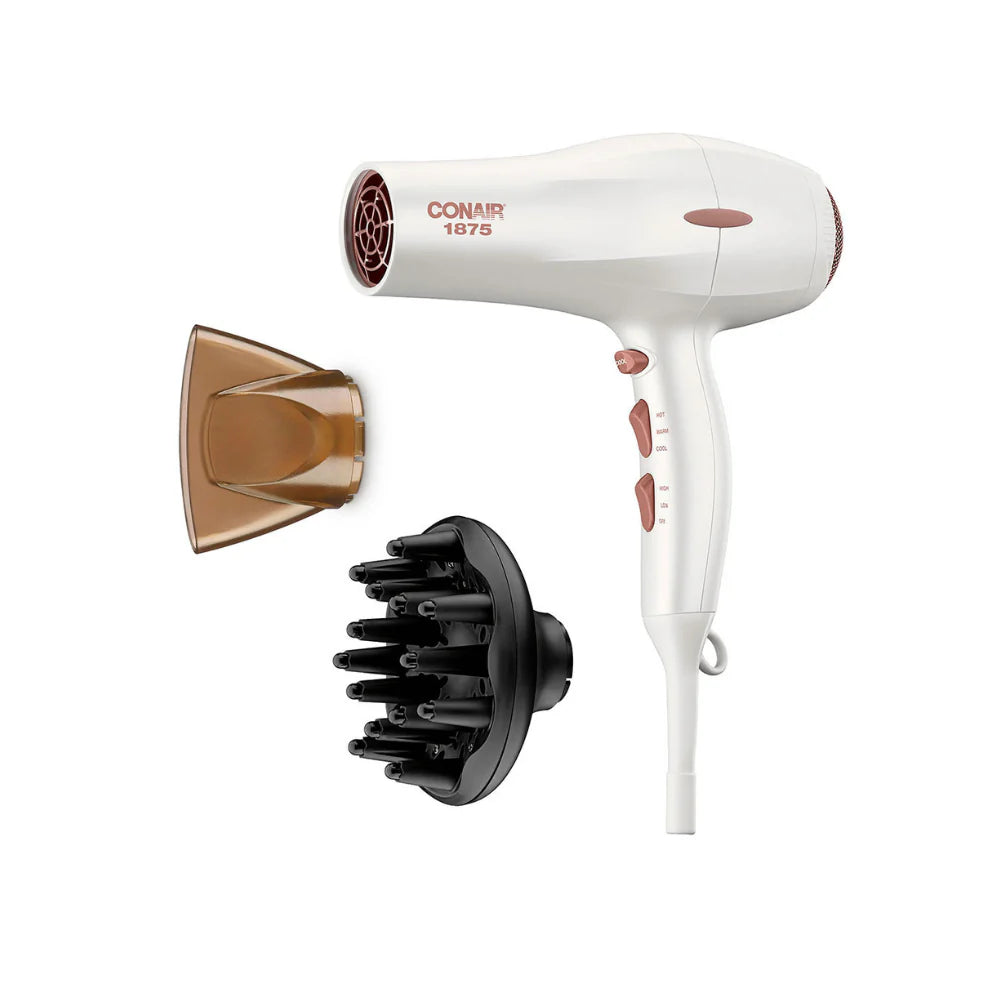 Secadora Blanca Iónica Turbo de 1875 W Conair 530WESME-1