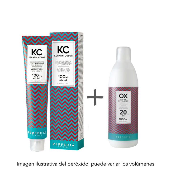 Tinte Perfecta Sin Amoniaco Keratin Color 100ml + Peroxido de 200ml