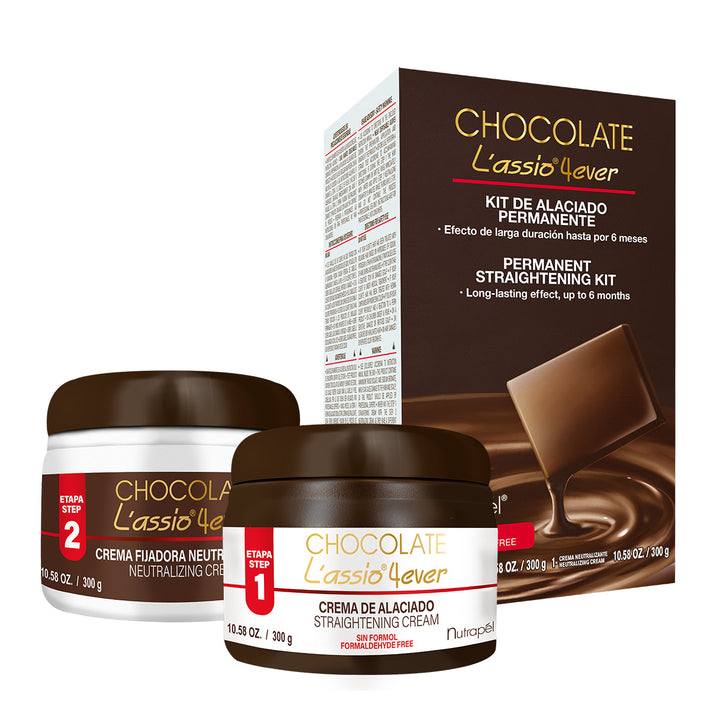 Chocolate L´assio 4ever Kit de Alaciado Permanente, 2 con 300g c/u