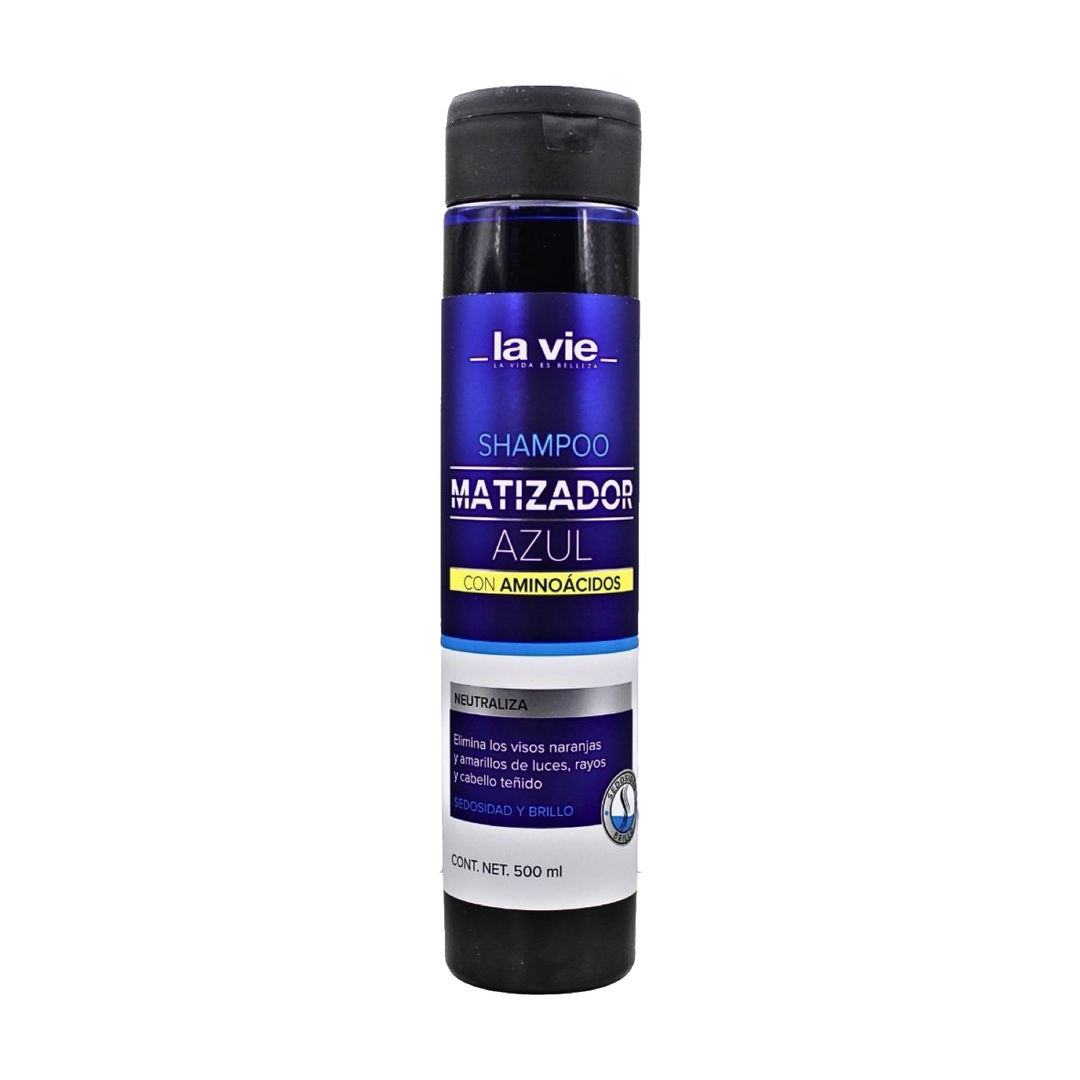 Shampoo Matizador Azul Recargado La Vie 500 ml