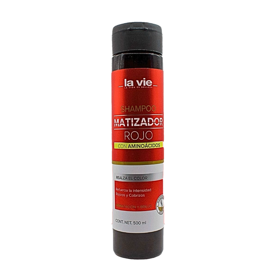 Shampoo Matizador Rojo Recargado La Vie 500 ml