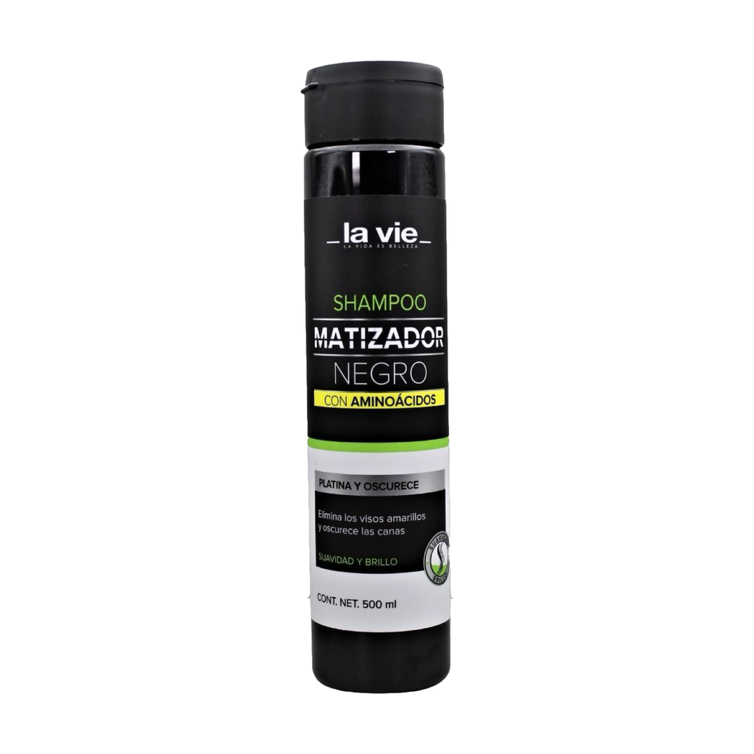 Shampoo Matizador Negro Recargado La Vie 500 ml