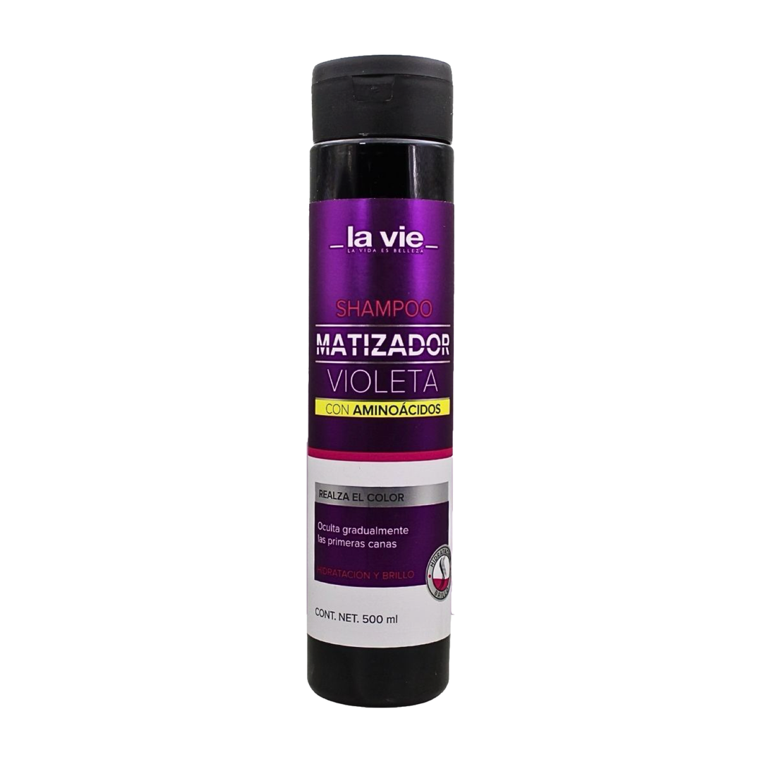 Shampoo Matizador Violeta Recargado La Vie 500 ml