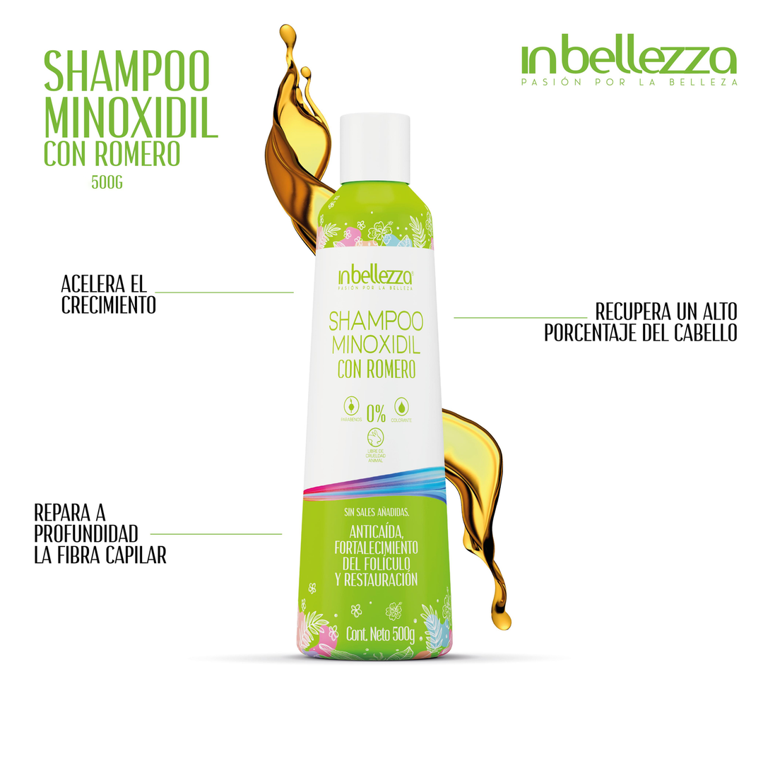 Shampoo con Minoxidil in bellezza 500g