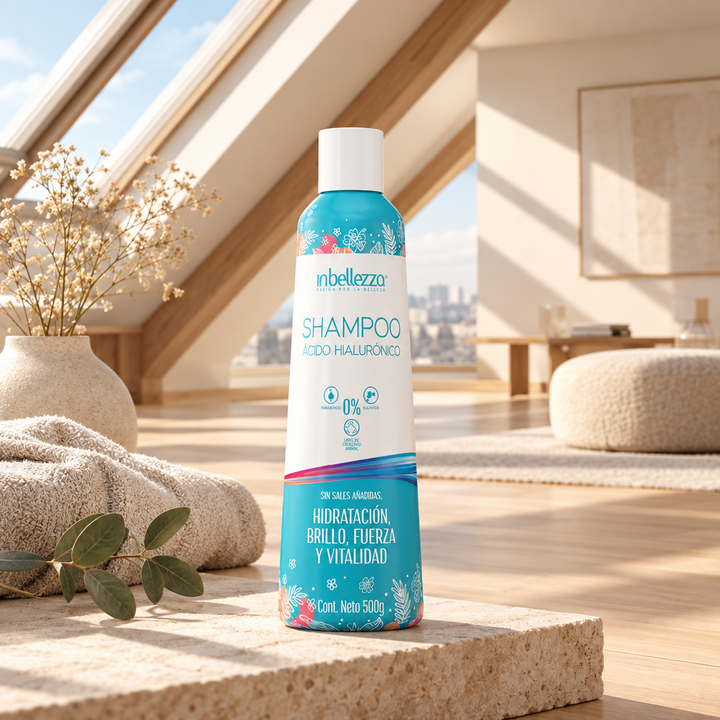 Shampoo con Ácido Hialurónico y Keratina 500 g - IN BELLEZZA