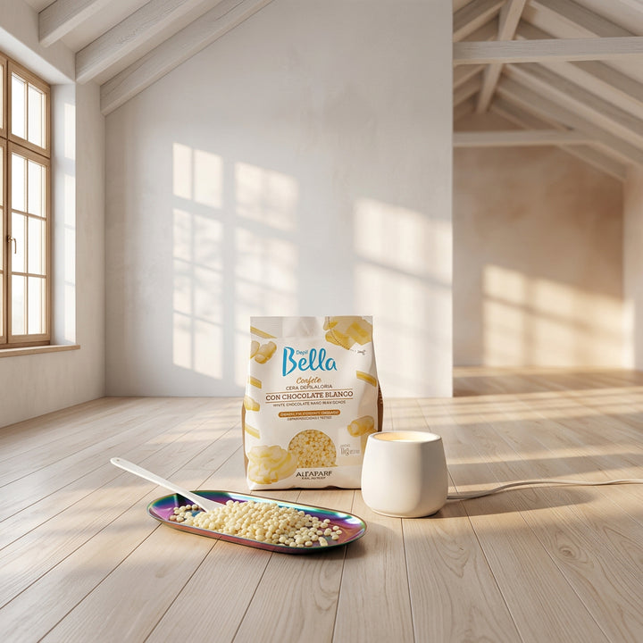 CERA DEPILATORIA CON CHOCOLATE BLANCO 1kg - DEPIL BELLA ALFAPARF