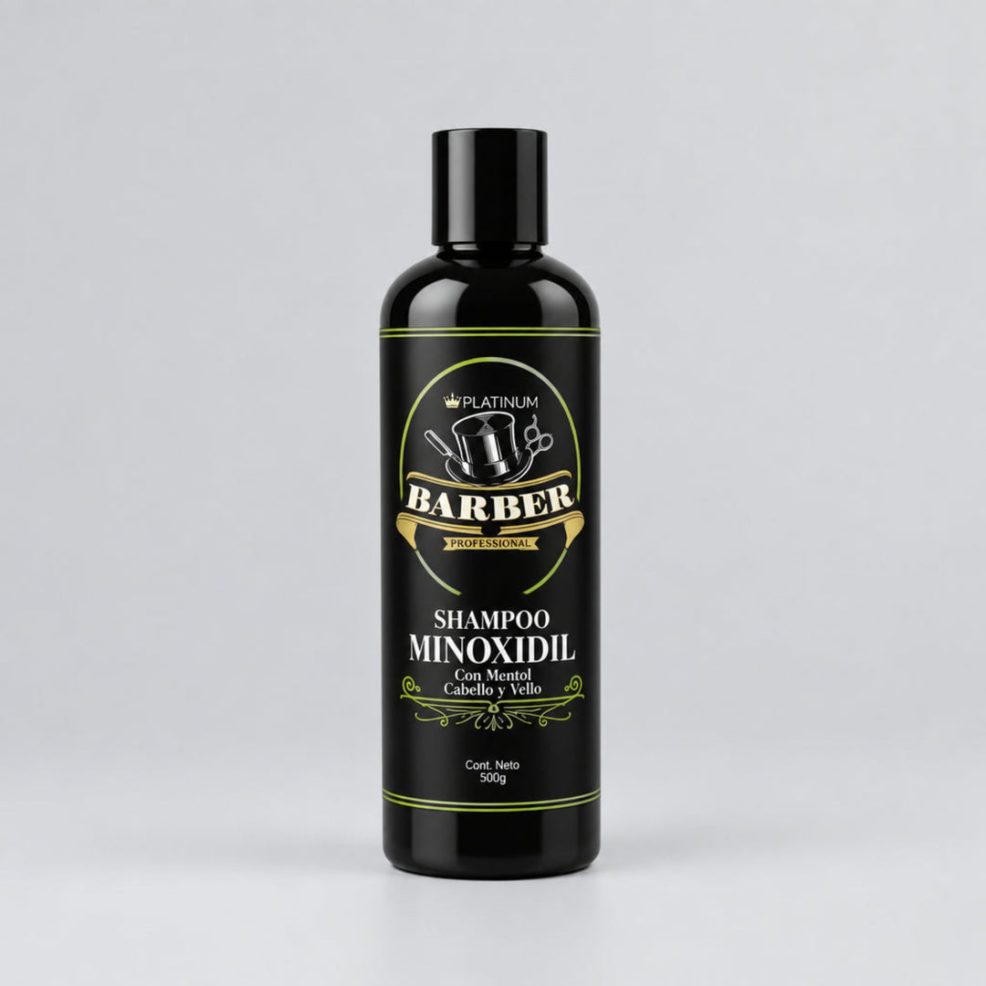 Shampoo con Minoxidil y Mentol 500 g - BARBER