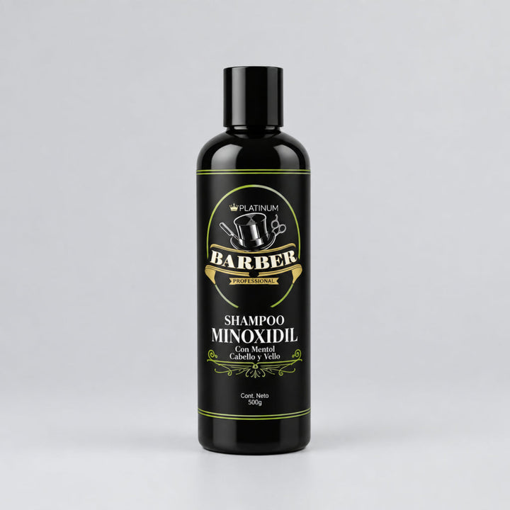 Shampoo con Minoxidil y Mentol 500 g - BARBER