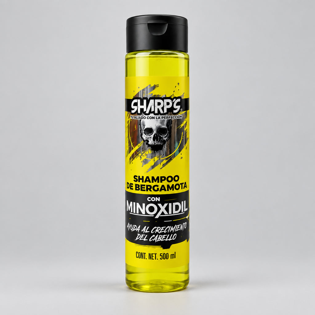Shampoo de Bergamota con Minoxidil 500 ml - SHARP´S