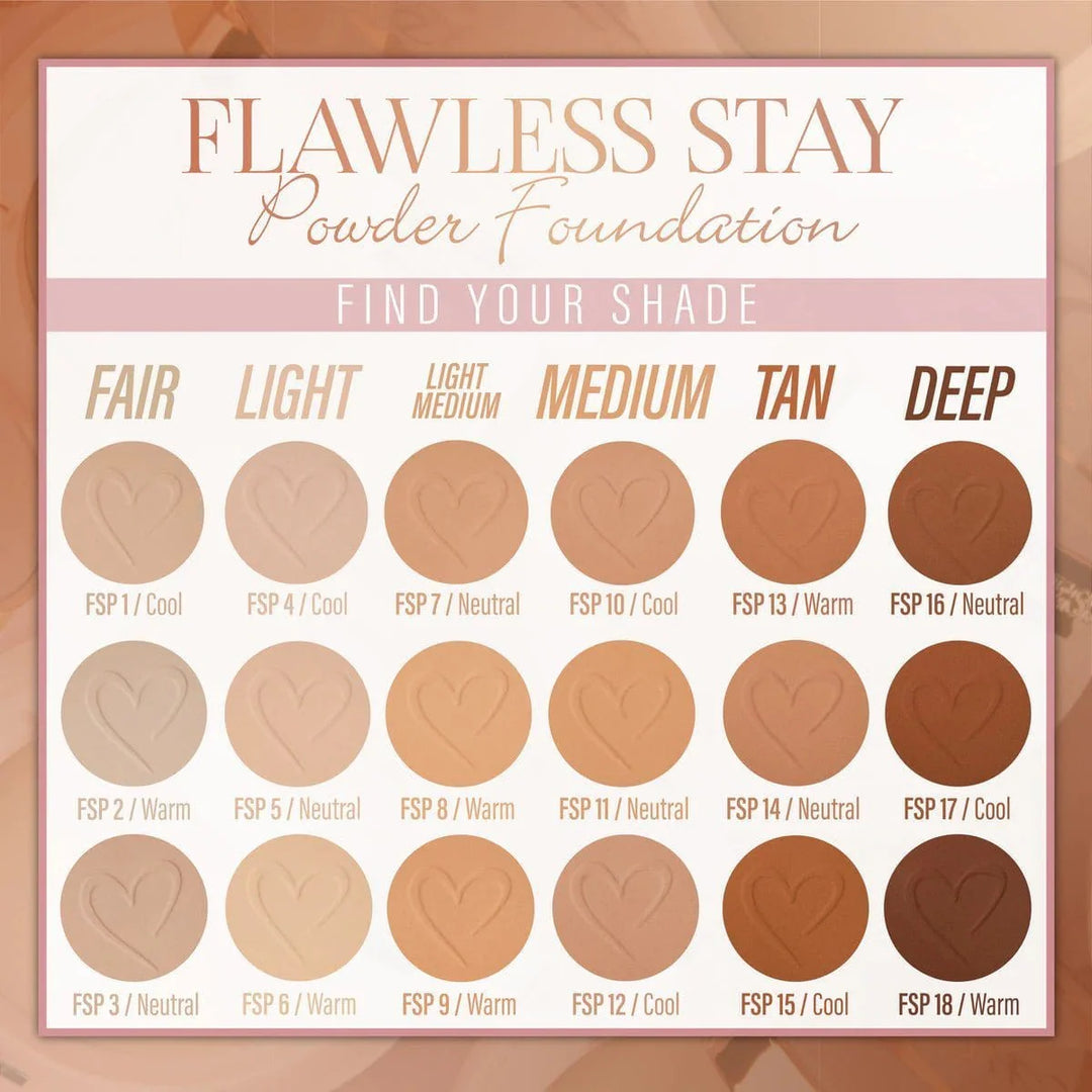 Flawless Stay Powder Foudation Base en Polvo Beauty Creations