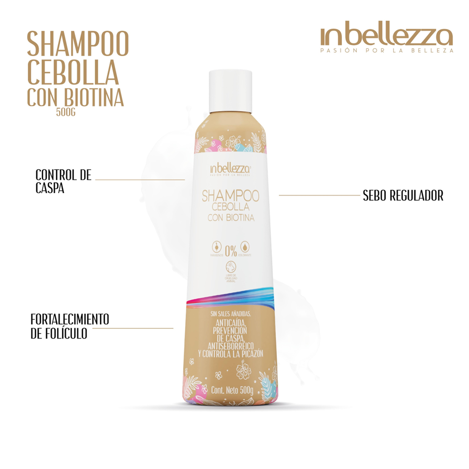 Shampoo con Extracto de Cebolla y Biotina in belleza 500g