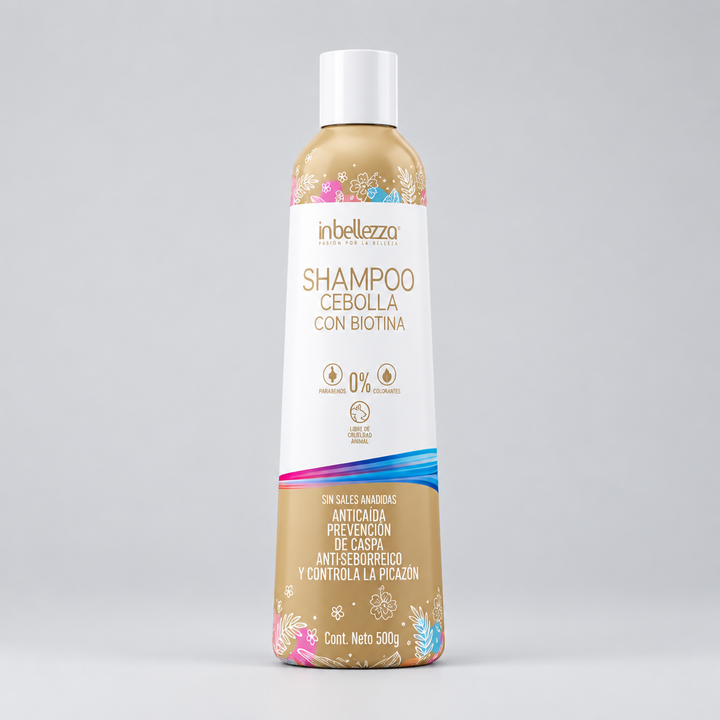 Shampoo con Extracto de Cebolla y Biotina 500g - IN BELLEZZA